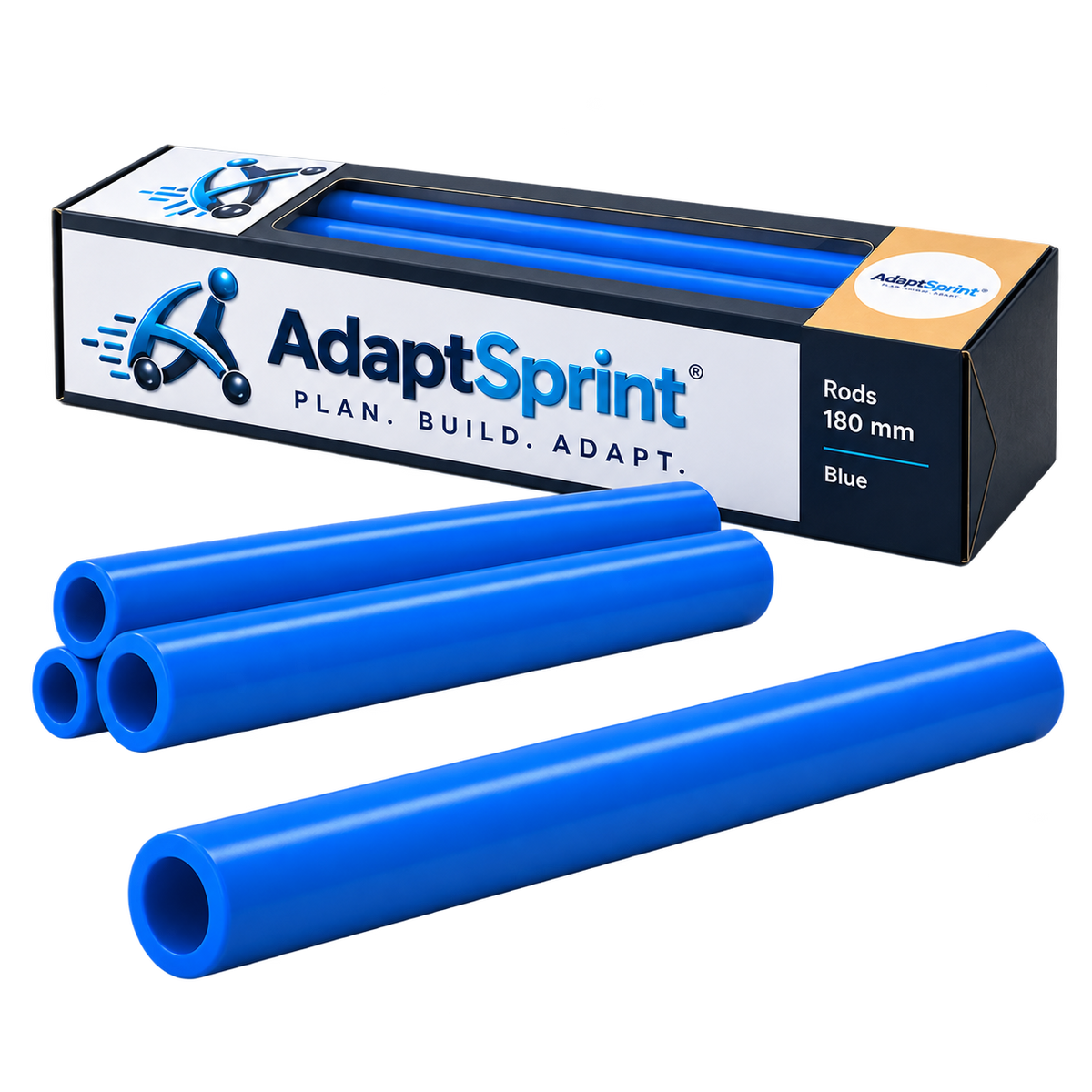AdaptSprint Rod Pod 180 mm Blue transparent product rendering